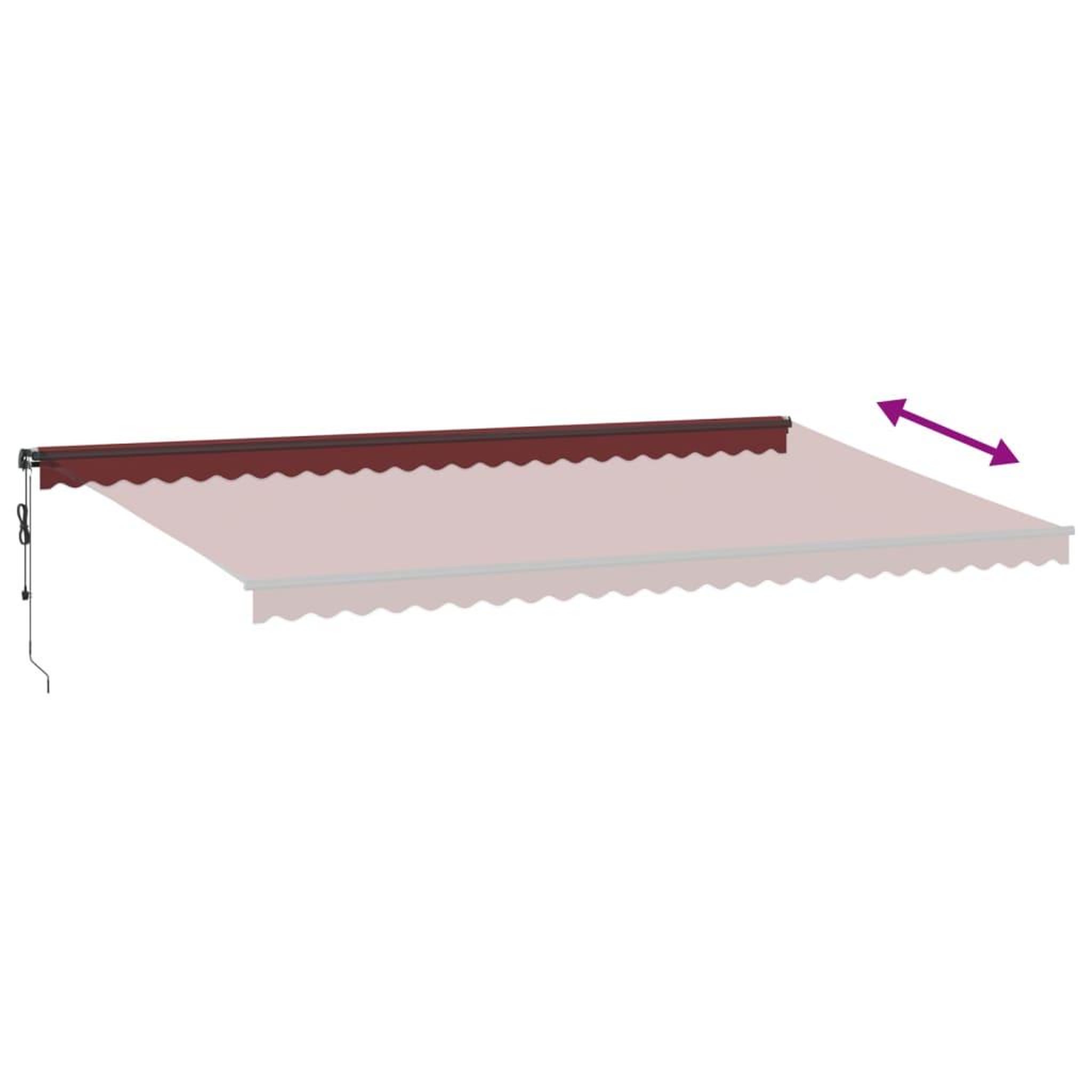 Voir la diapositive 5 : VIDAXL Auvent retractable automatique bordeaux 600x300 cm