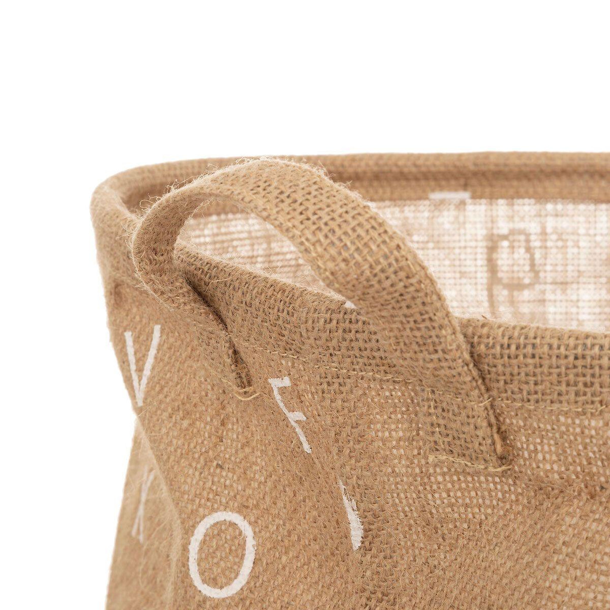 Voir la diapositive 2 : Atmosphera Kids Panier en jute pour enfant  alphabet  49cm beige