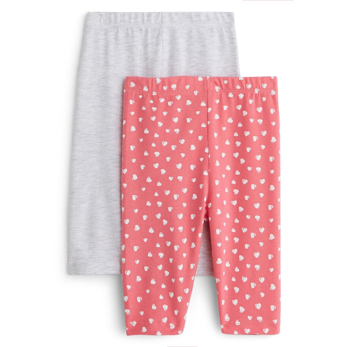 IN EXTENSO Lot de 2 leggings court bébé fille