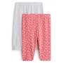 Voir la diapositive 1 : IN EXTENSO Lot de 2 leggings court bébé fille