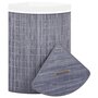 Voir la diapositive 3 : VIDAXL Panier a linge d'angle Bambou Gris 60 L