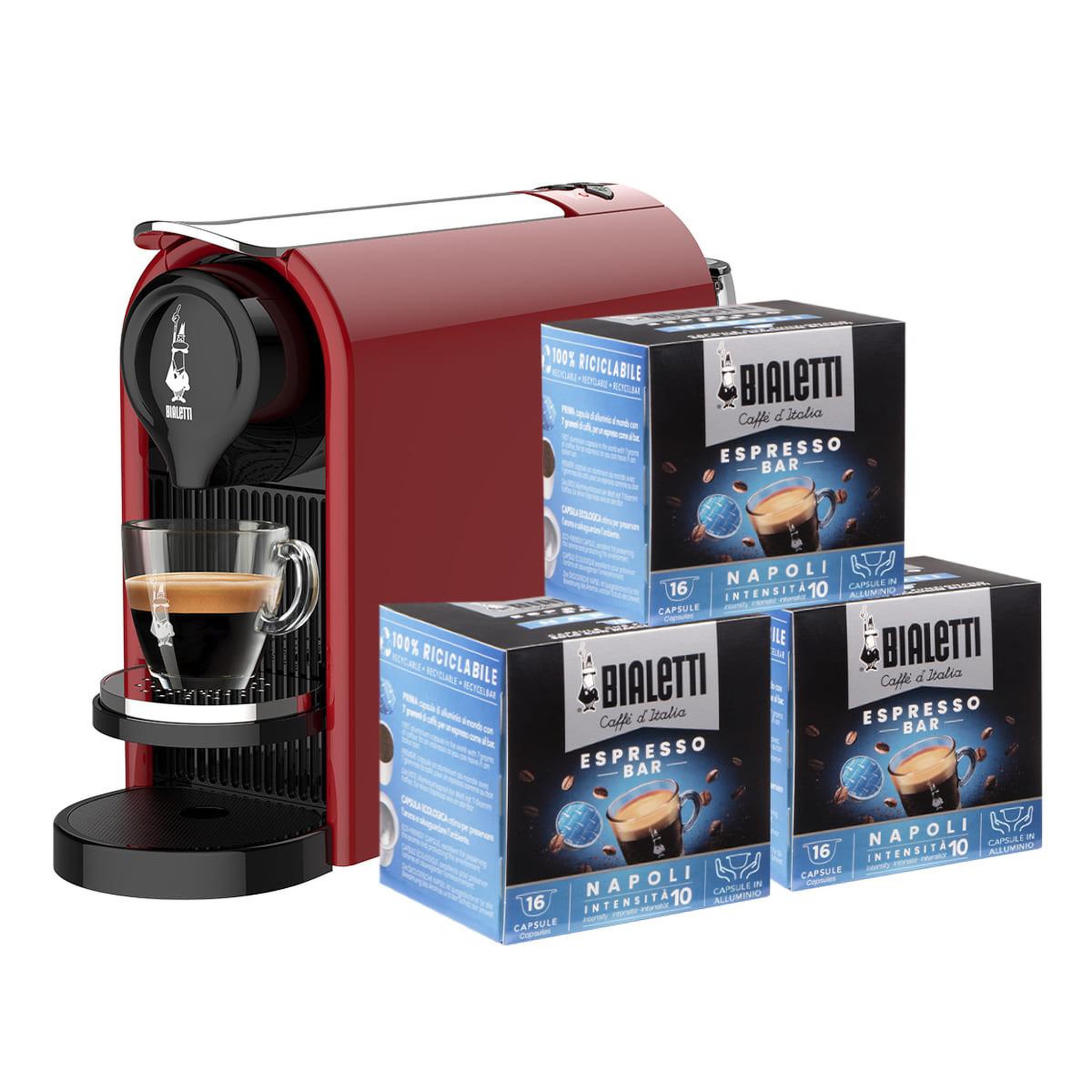 Voir la diapositive 2 : BIALETTI Machine à café Bialetti Gioia Plus Rouge semi-automatique