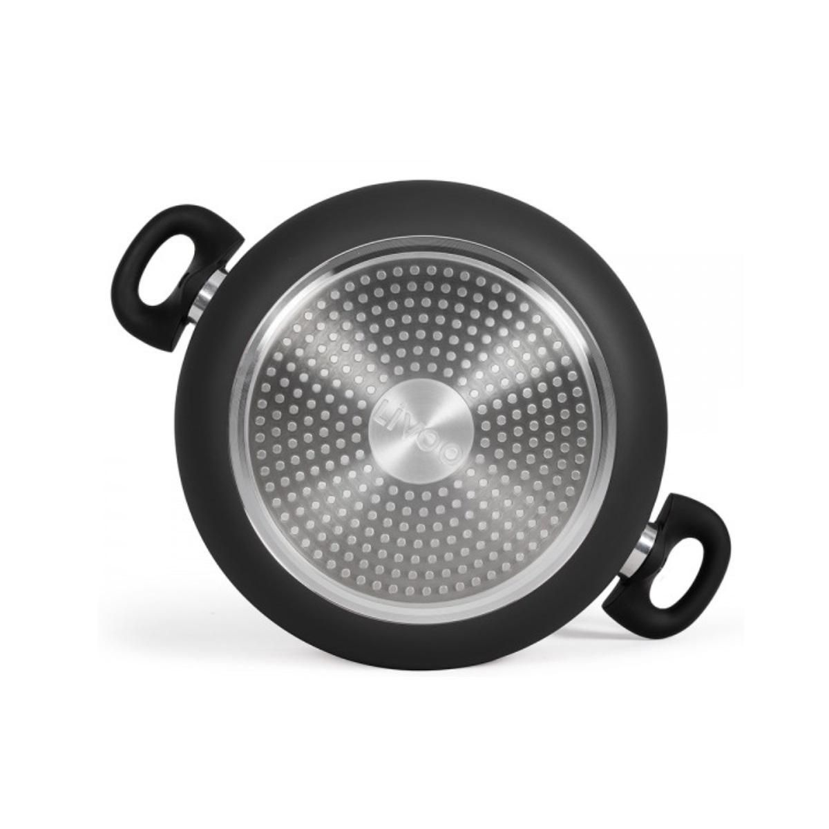 LIVOO Faitout aluminium 28cm avec couvercle - MEP151N