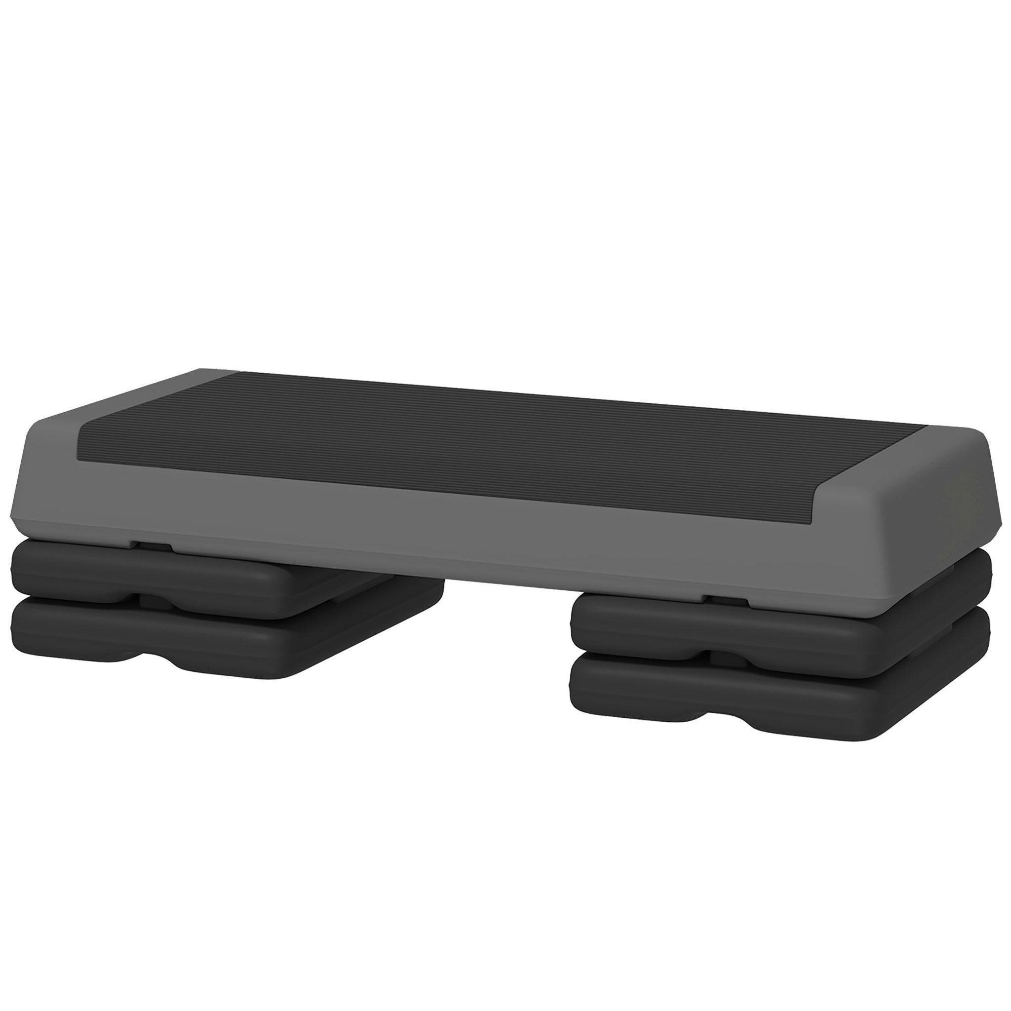 Voir la diapositive 5 : HOMCOM Stepper fitness hauteur réglable max. 250kg gris noir