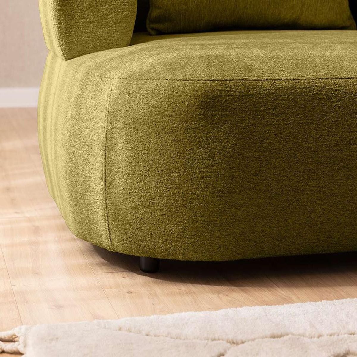 LISA DESIGN Angela - canapé d'angle droit 4 places en velours texturé