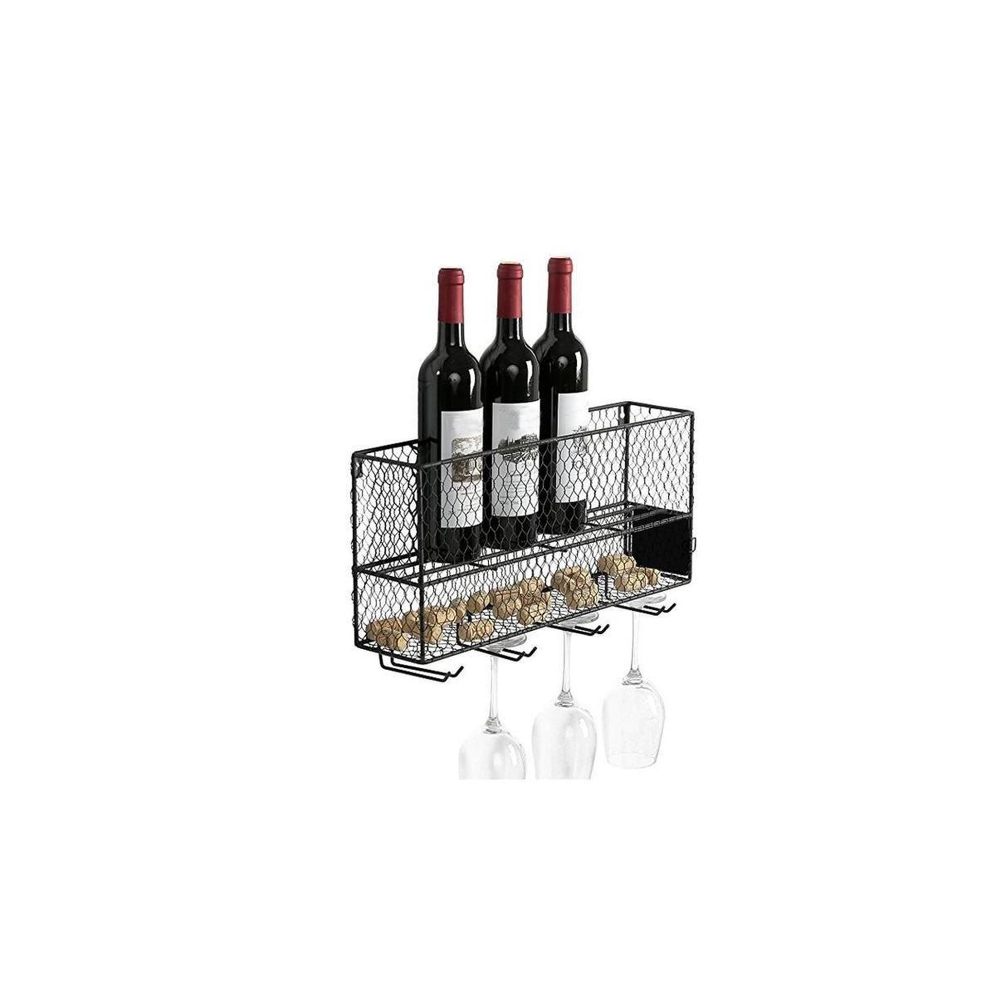 Voir la diapositive 2 : The Home Deco Factory Support Mini Bar à Vin  Rack  48cm Noir