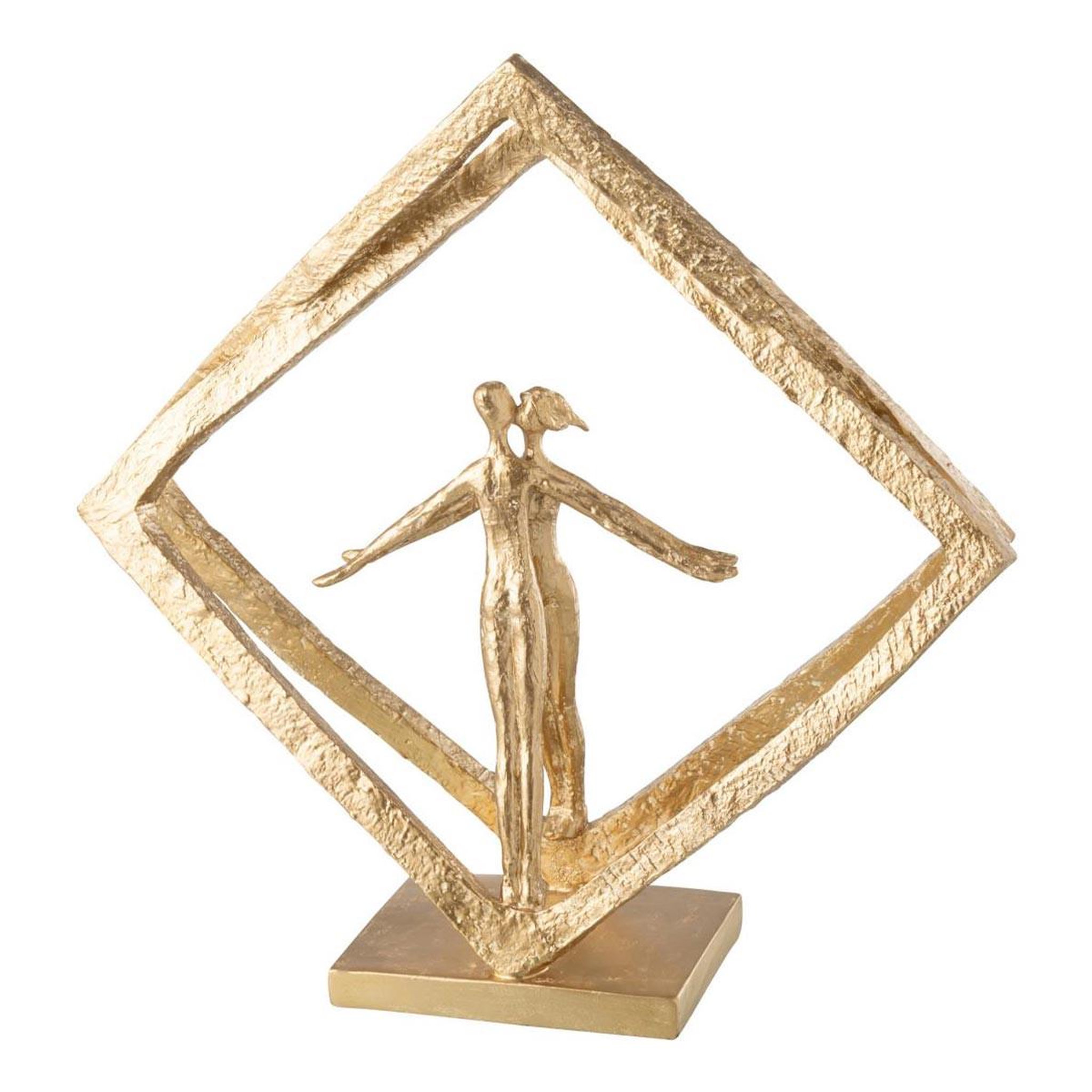 J-LINE Statuette Couple Fenêtre  Brady  44cm Or