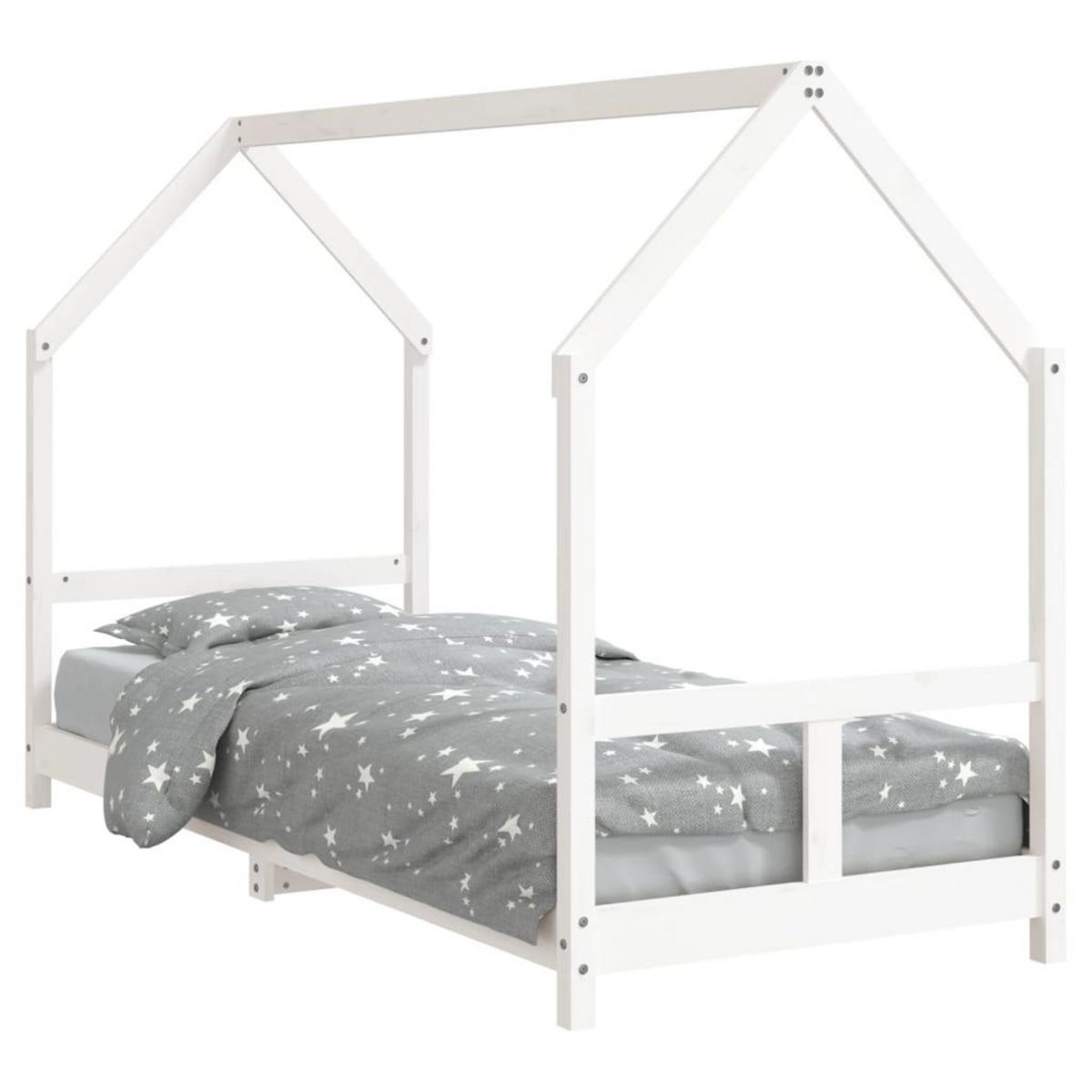 VIDAXL Cadre de lit pour enfants blanc 80x200 cm bois de pin massif