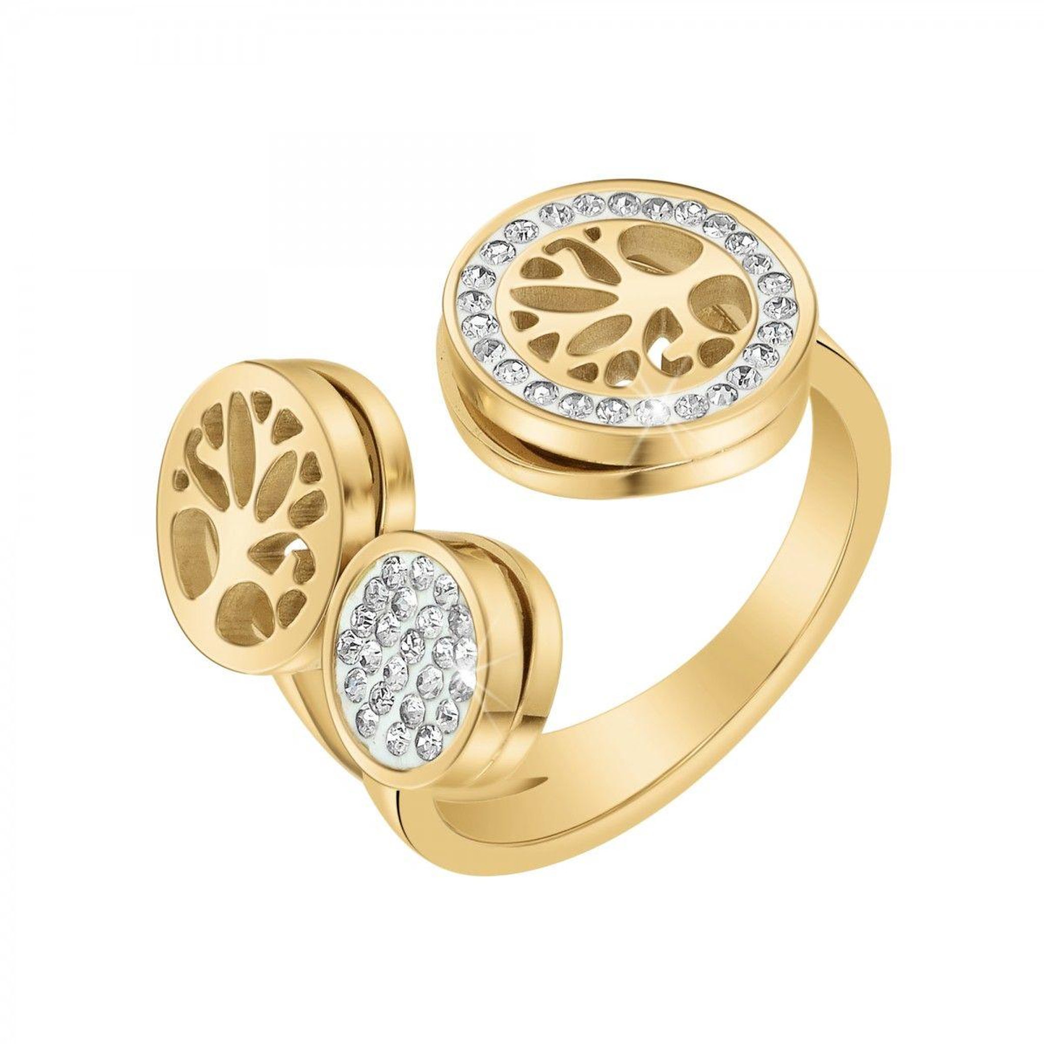 Voir la diapositive 1 : SC CRYSTAL Bague arbre de vie  taille 54 SC Crystal ornée de Cristaux scintillants