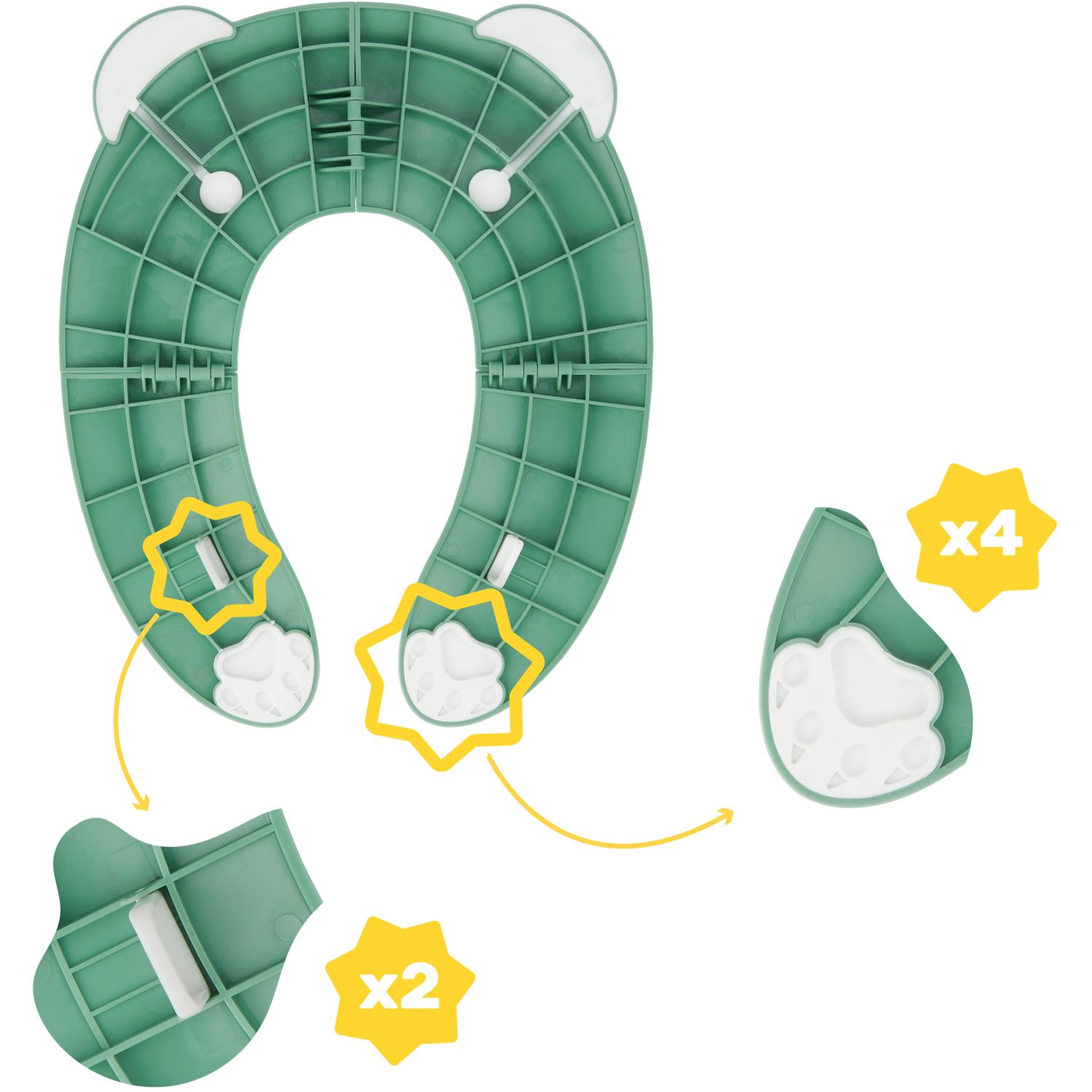 Voir la diapositive 6 : BADABULLE Réducteur de toilette pliable