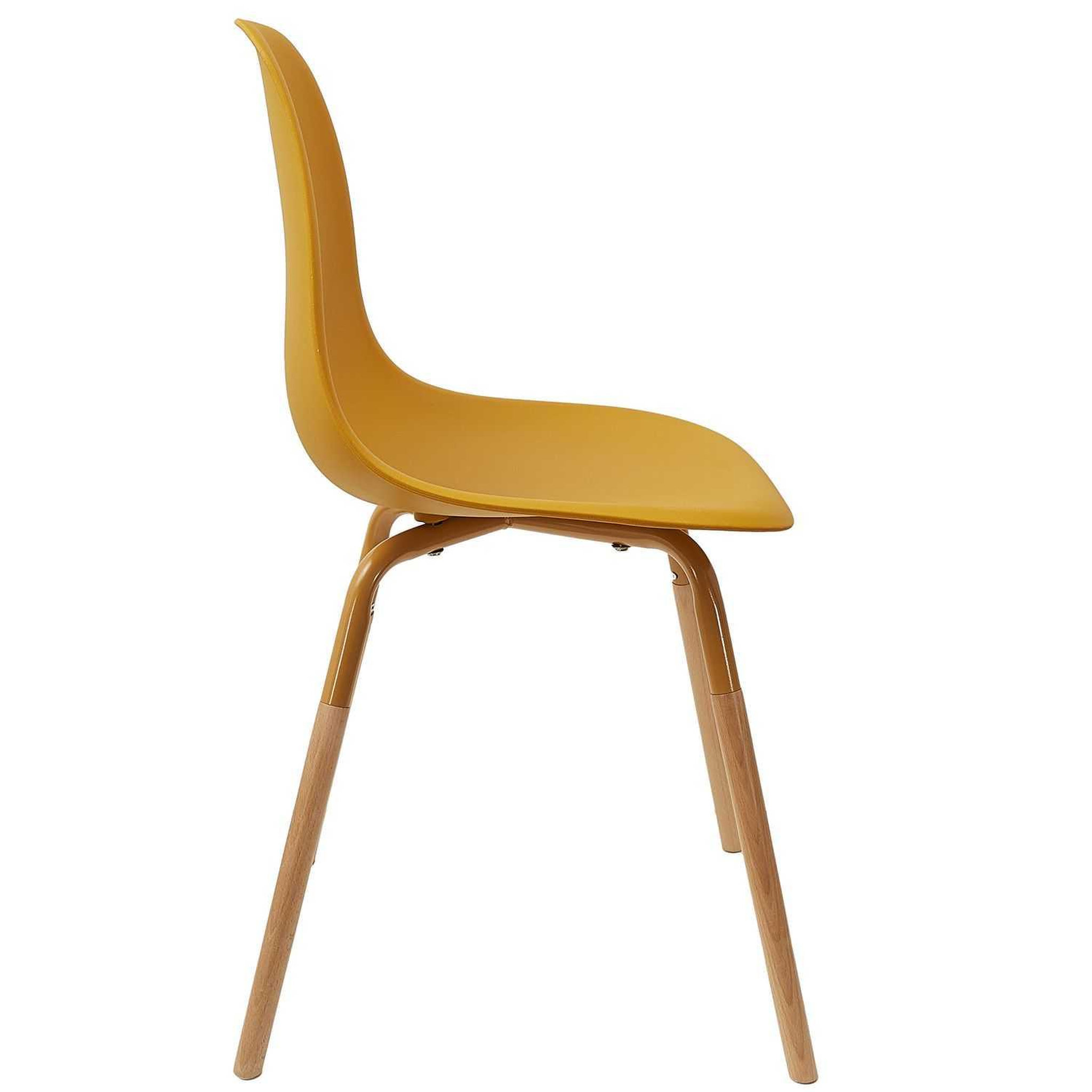 Voir la diapositive 4 : The Home Deco Factory Lot de 4 Chaises scandinave Phenix en polypropylène et métal