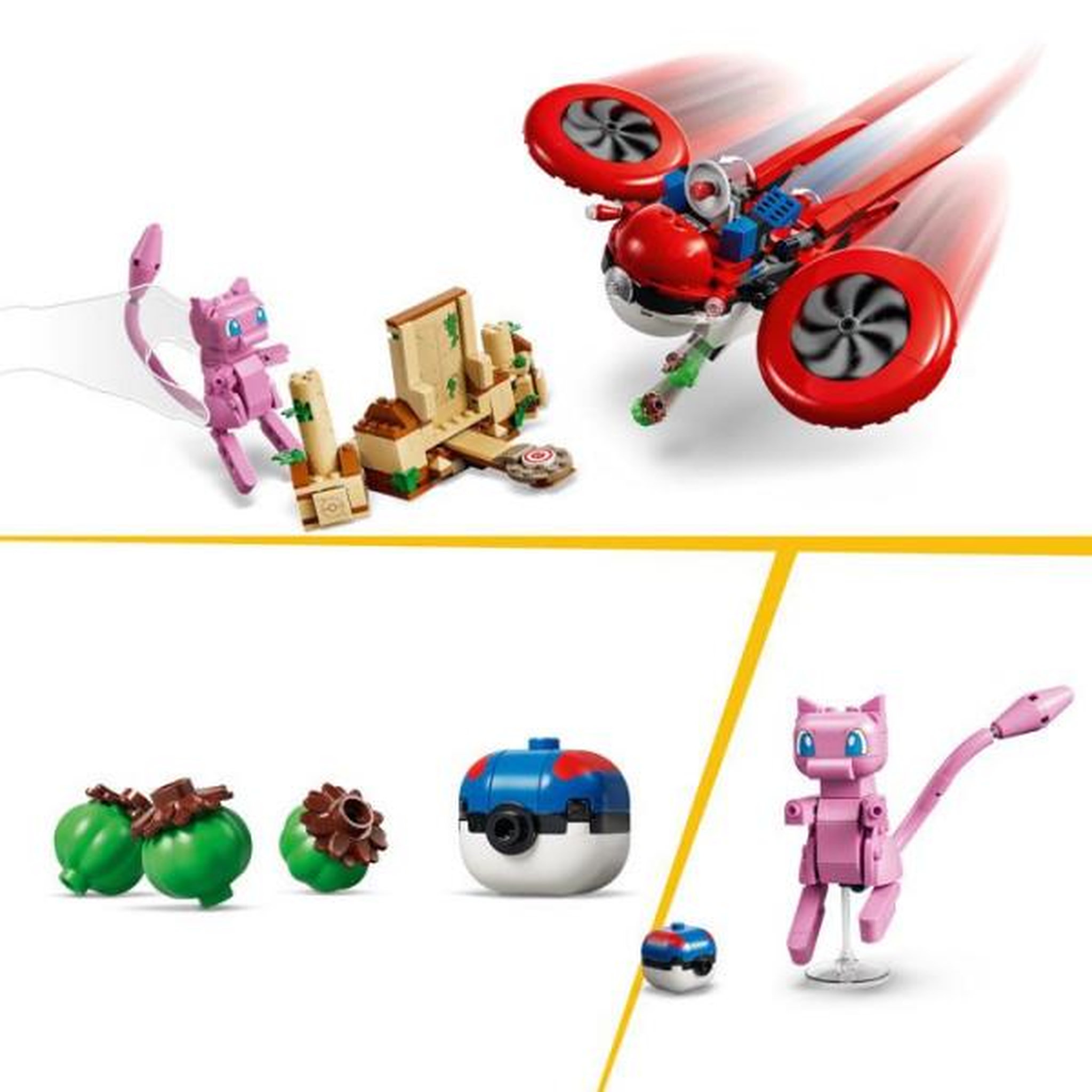 Voir la diapositive 4 : LEGO LEGO Pokémon 72161 - Set de construction compatible SMART Play™ - Mew, Recherche en drone - Des 8 ans