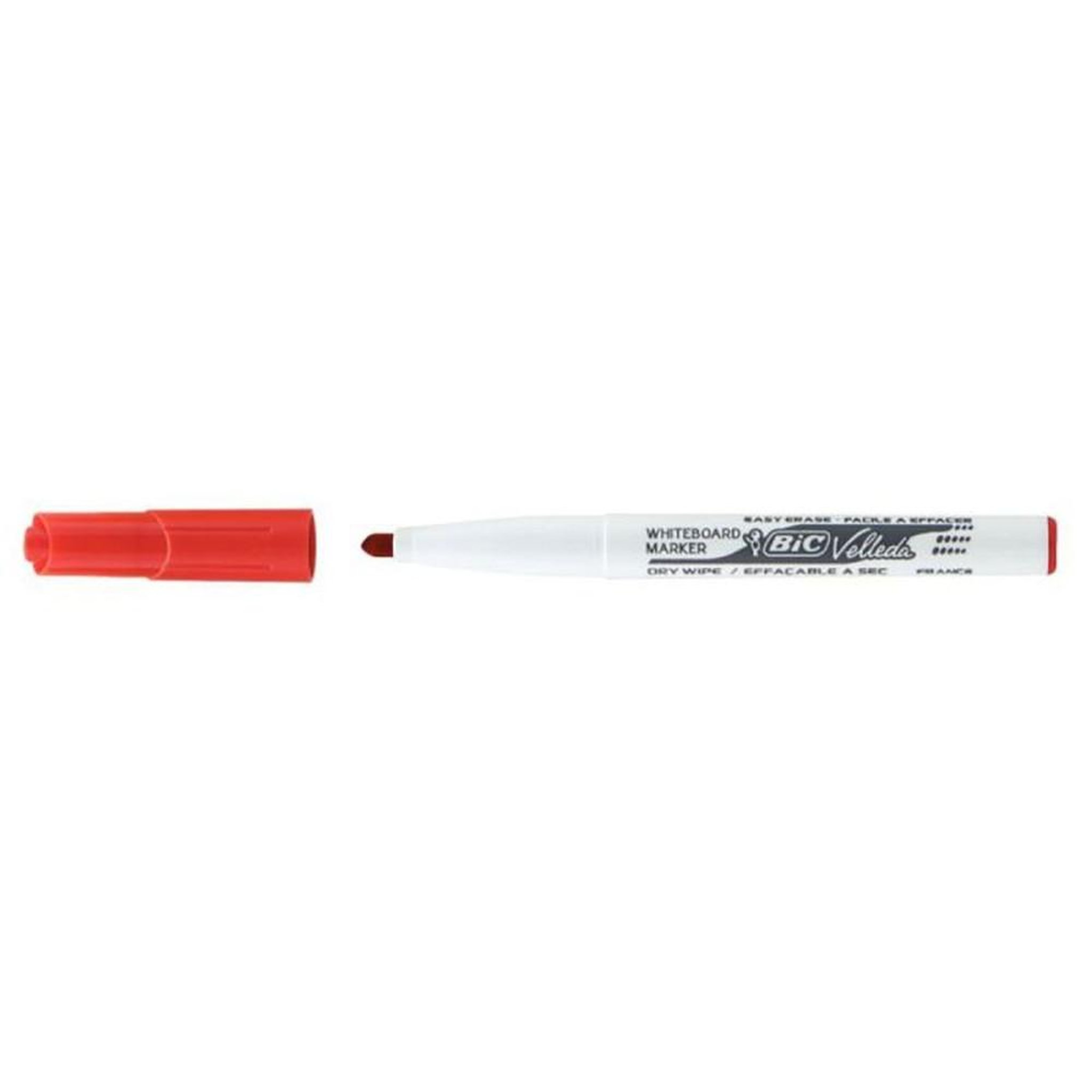 Voir la diapositive 2 : BIC Marqueurs effaçables à sec pour tableau blanc, pointe ogive moyenne 1,4 mm, rouge, lot de 12