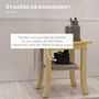 Voir la diapositive 5 : HOMCOM Tabouret de douche - étagère, porte-serviettes - dim. 42L x 29l x 43H cm - bambou verni