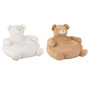 Voir la diapositive 1 : Paris Prix Lot de 2 Fauteuils Enfant  Ours  70cm Blanc & Beige