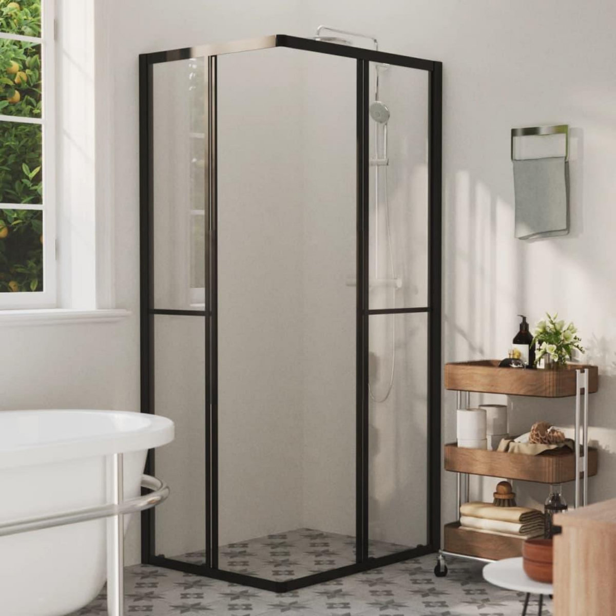VIDAXL Cabine de douche ESG 90x70x180 cm