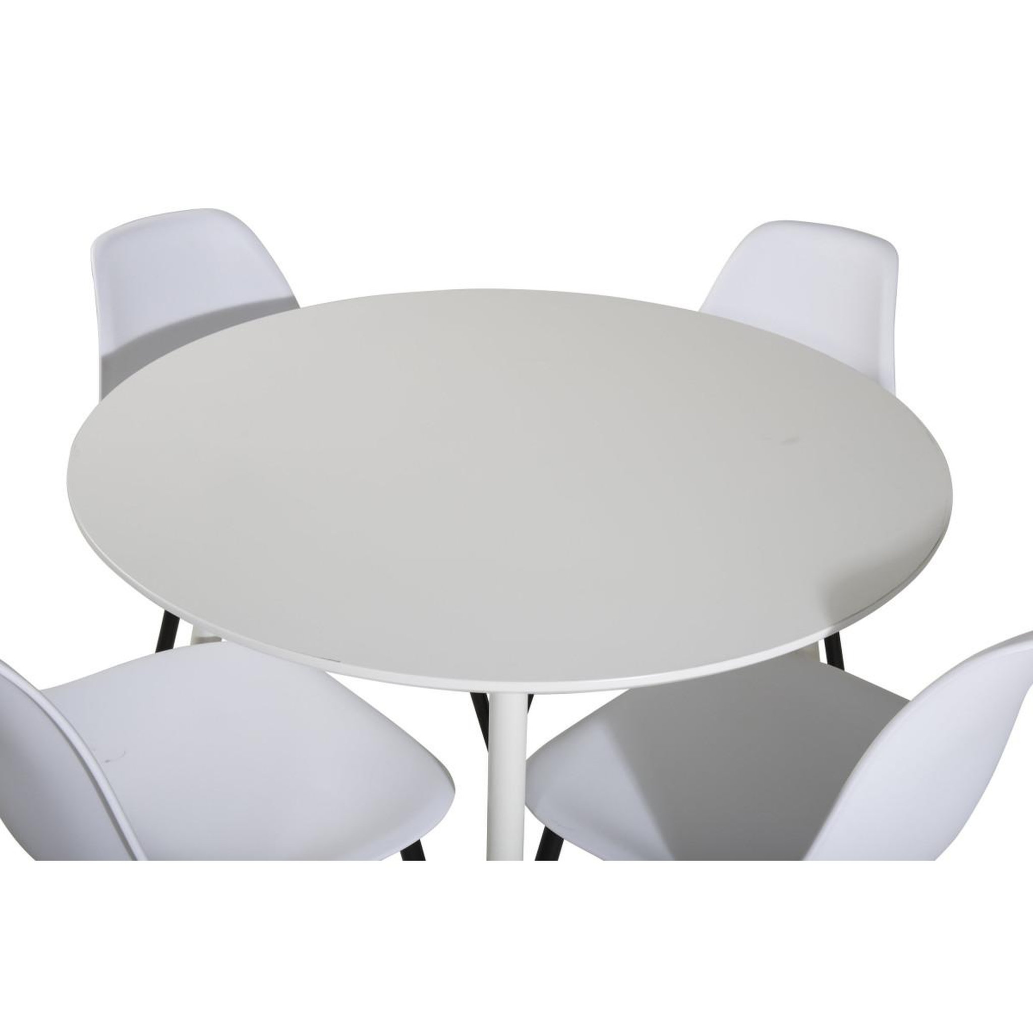 Voir la diapositive 3 : Paris Prix Ensemble table à manger & 4 chaises  plaza & polar  100cm blanc