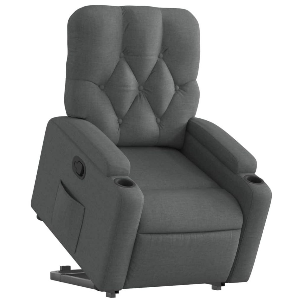 VIDAXL Fauteuil inclinable Gris fonce Tissu