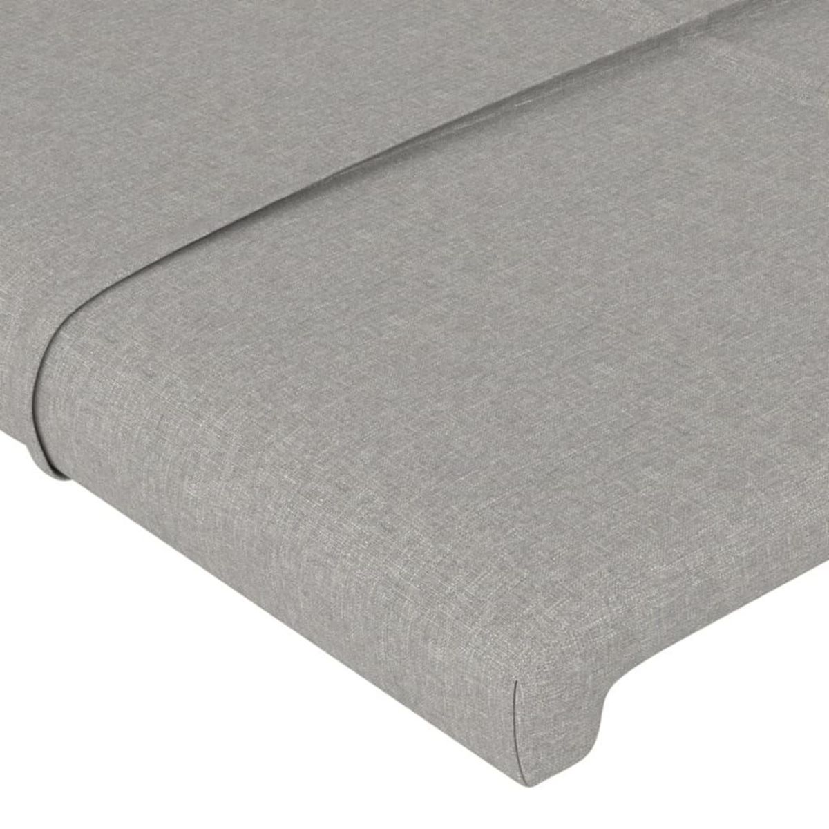 VIDAXL Tete de lit avec oreilles Gris clair 93x23x78/88 cm Tissu