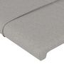 Voir la diapositive 5 : VIDAXL Tete de lit avec oreilles Gris clair 93x23x78/88 cm Tissu
