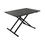 Proloisirs Table élévatrice - PUMP - Aluminium époxy graphite - Plateau céramique - 120 x 75 cm