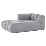 LISA DESIGN Debbie - module d'assise méridienne gauche en tissu texturé. Coloris disponibles : Noir, Bleu, Marron, Gris, Vert, Orange, Rose, Beige