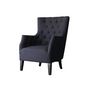 Voir la diapositive 1 : Habitat et Jardin Fauteuil Scandinave Tissu  Duchesse  - 76 x 83 x 100,5 cm - Noir