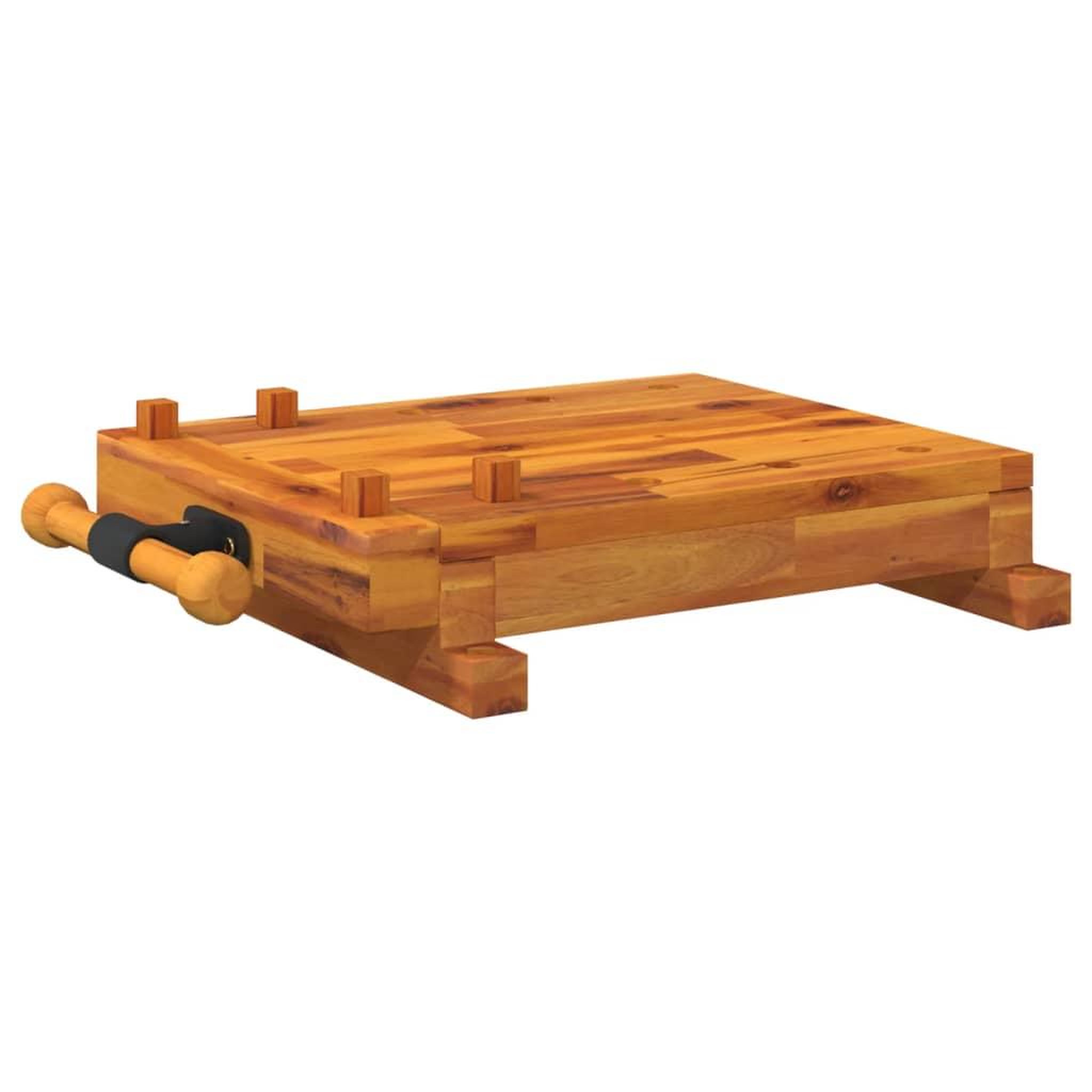 Voir la diapositive 5 : VIDAXL Dessus d'etabli avec etau 52x44x9,5 cm bois massif d'acacia