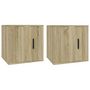 Voir la diapositive 2 : VIDAXL Meubles TV muraux 2 pcs Chene sonoma 40x34,5x40 cm