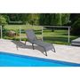 Voir la diapositive 1 : Bain de soleil aluminium anthracite CLARA