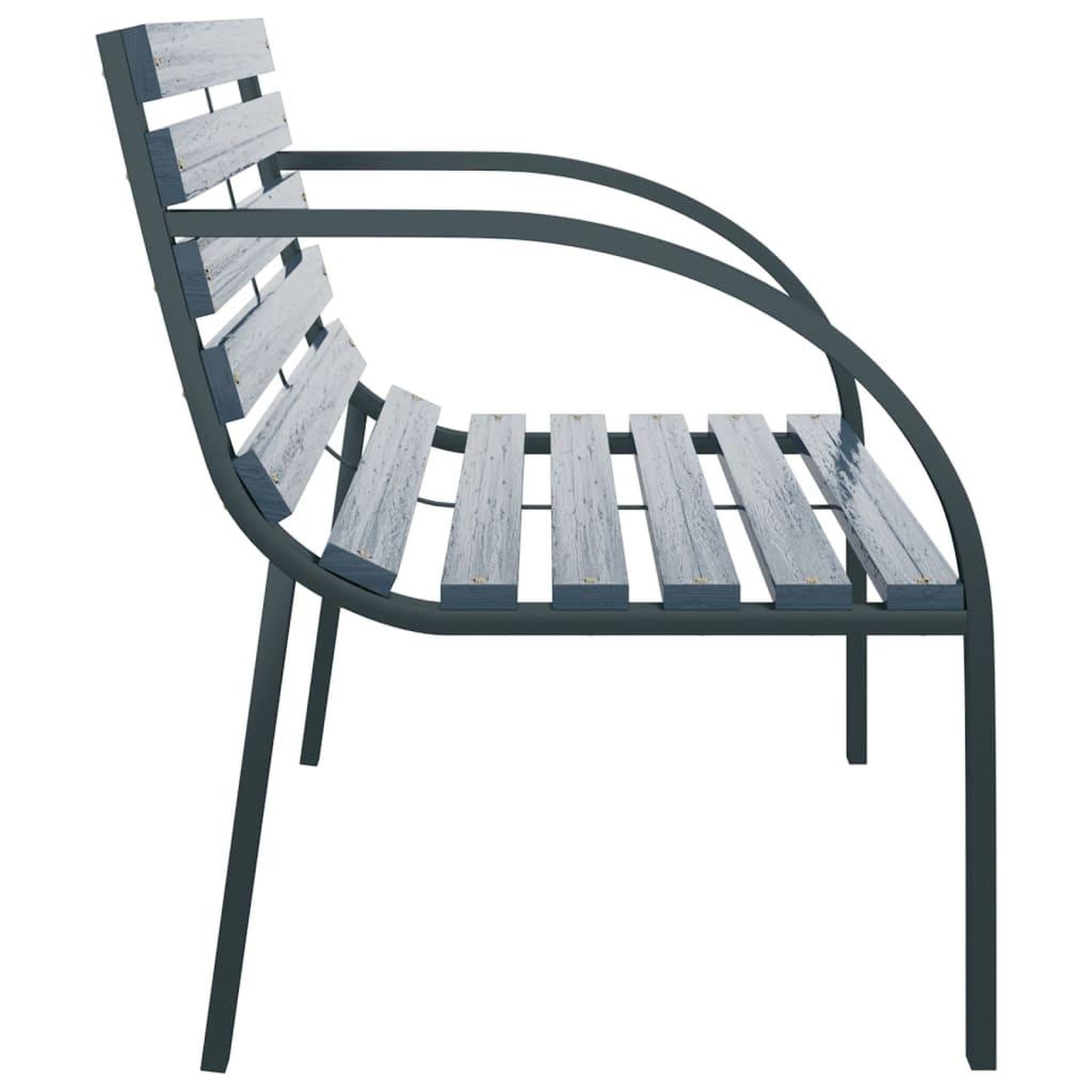 Voir la diapositive 4 : VIDAXL Banc de jardin 120 cm Gris Bois