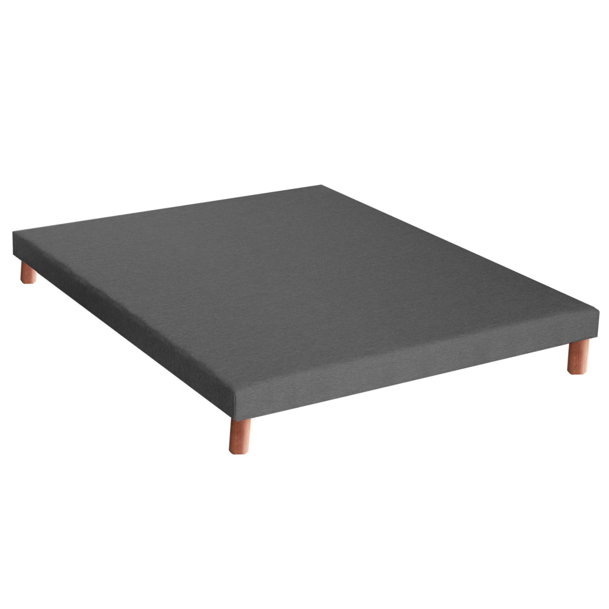Voir la diapositive 6 : IDLITERIE Ensemble matelas ressorts ensachés spectre + sommier tapissier 140 x 200 cm sommier gris