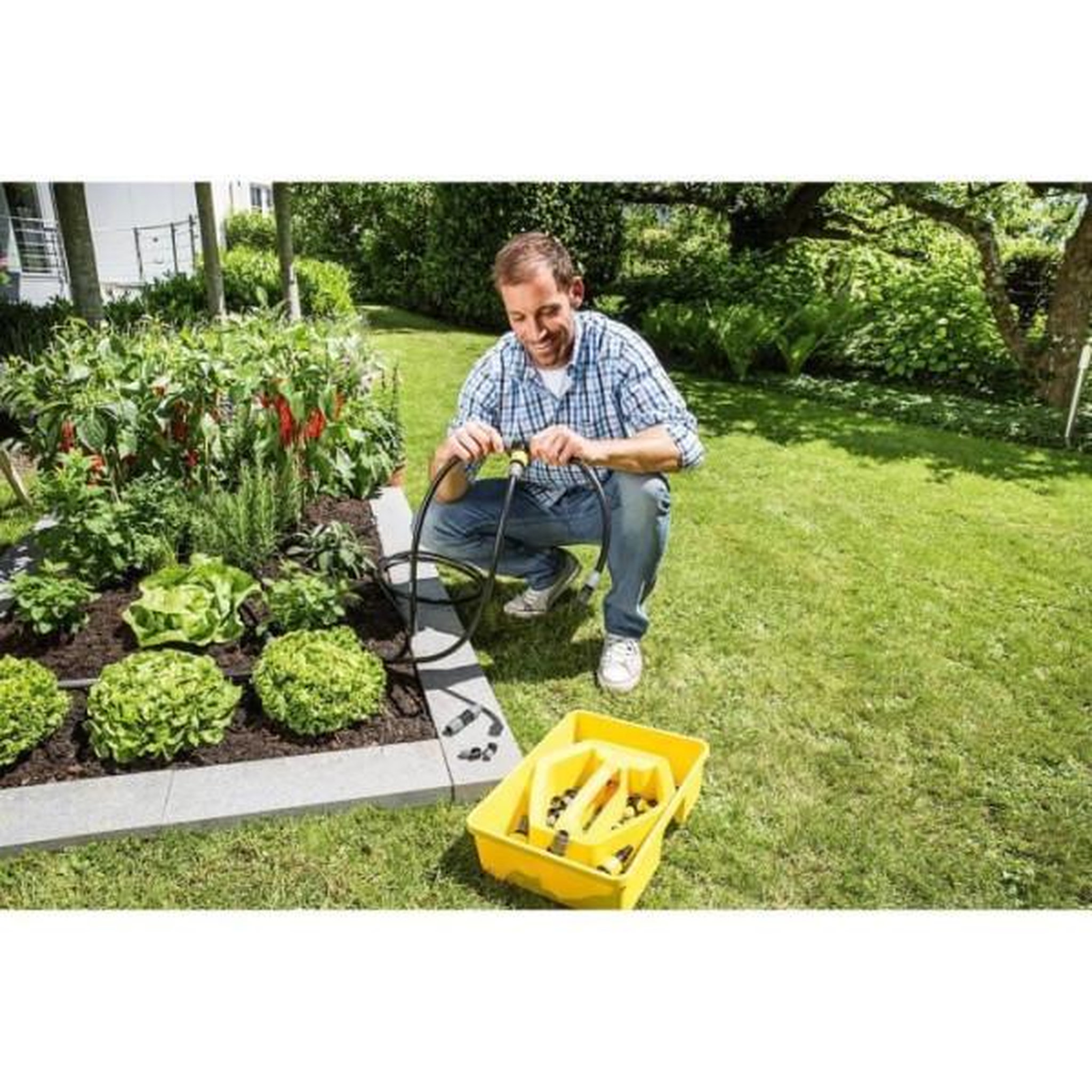 Voir la diapositive 2 : KARCHER Set complet d'arrosage KÄRCHER - Rain Box avec tuyau micro-poreux et goutteur