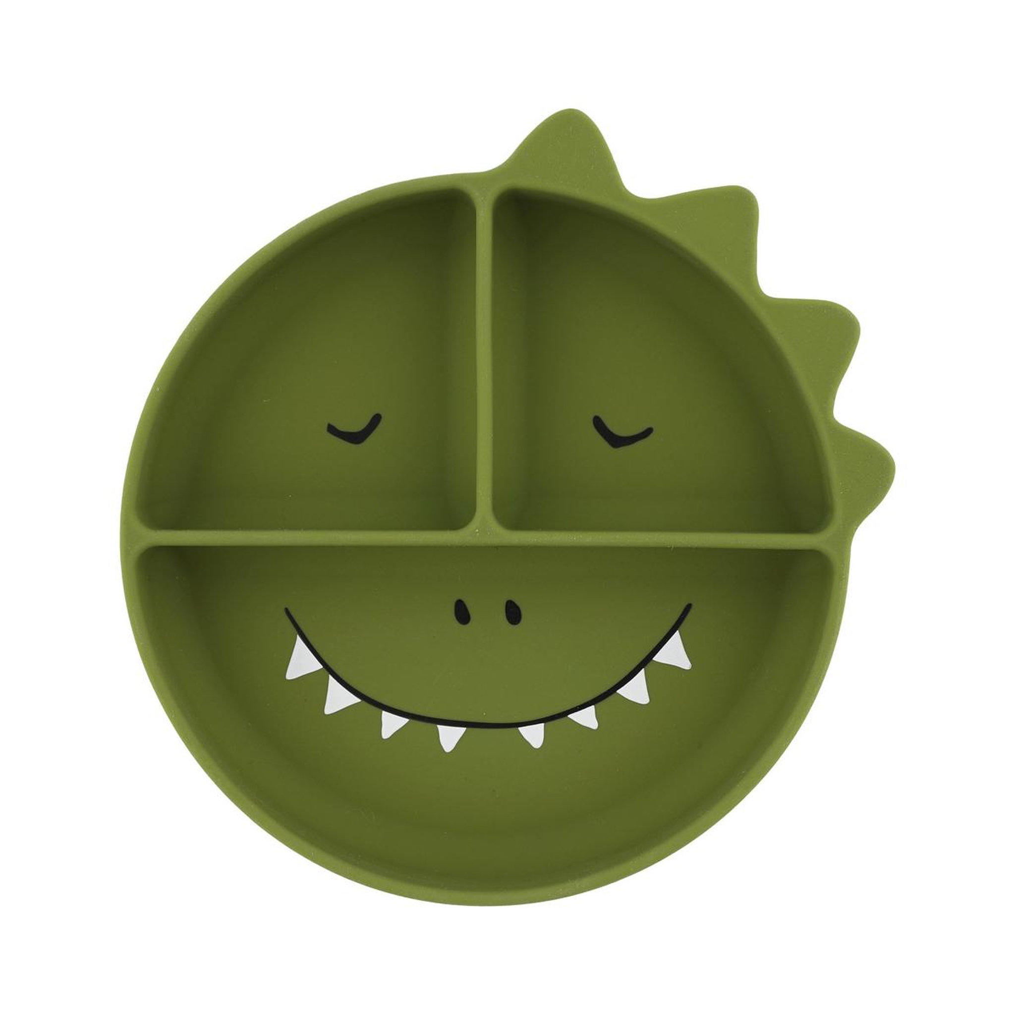 Trixie Assiette avec ventouse en silicone et compartiments - Mr. Dino