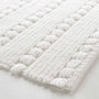 Voir la diapositive 2 : Paris Prix Tapis de Bain Jacquard  Cleonis  50x80cm Blanc