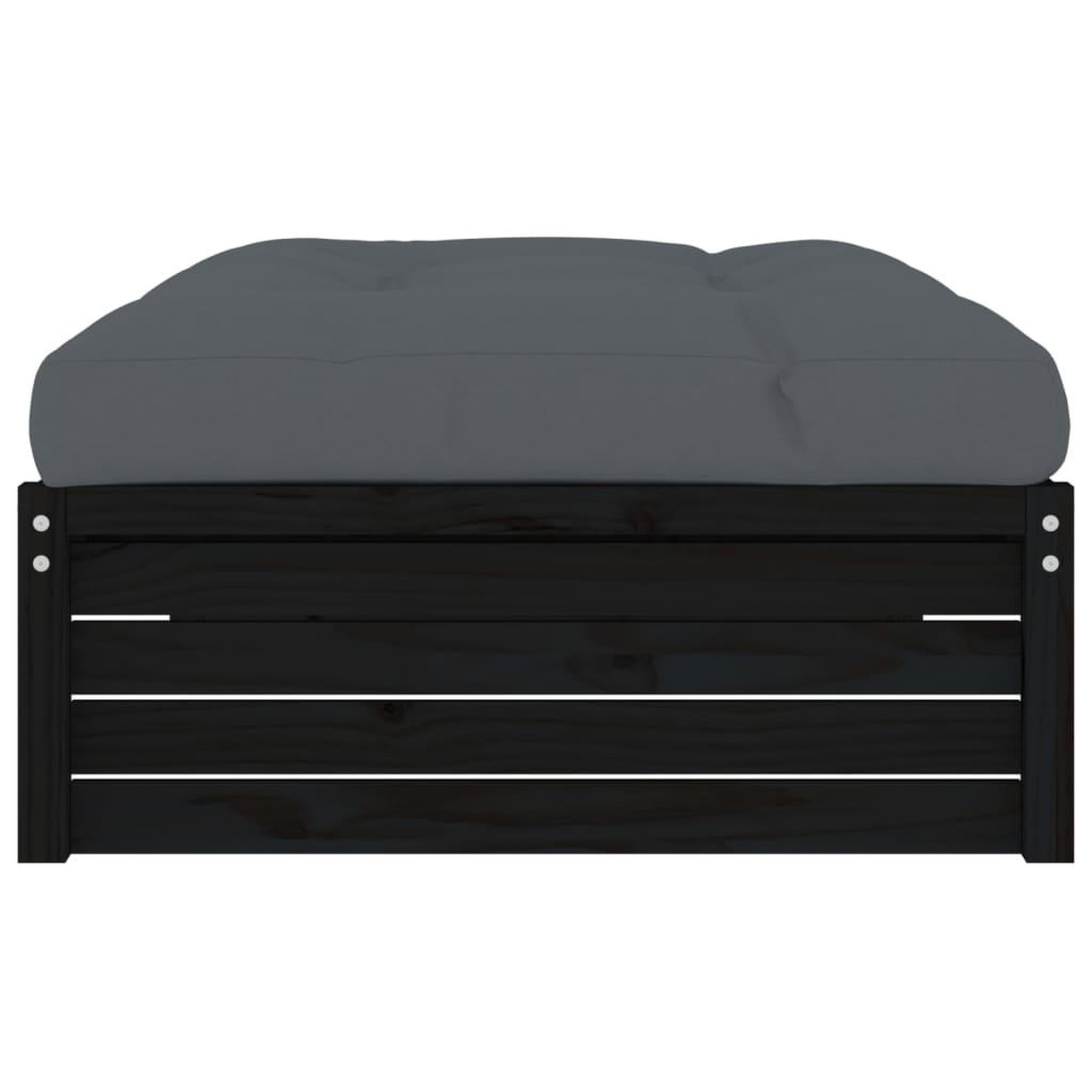 Voir la diapositive 4 : VIDAXL Repose-pied de jardin 120x80 cm noir bois de pin massif