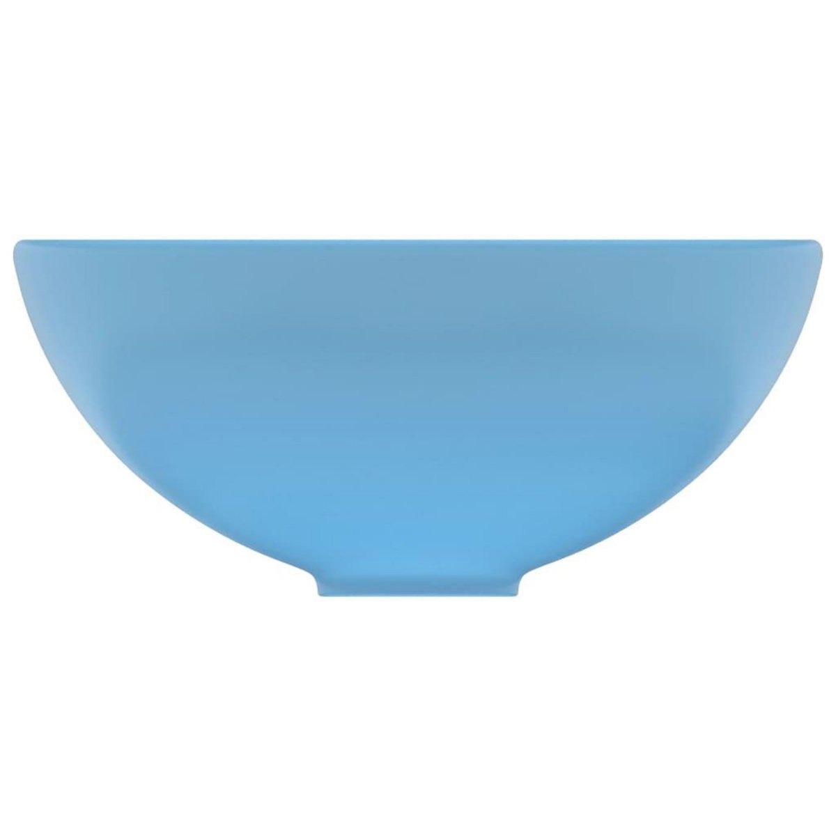 VIDAXL Lavabo rond de salle de bain Bleu clair mat 32,5x14cm Ceramique