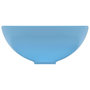 Voir la diapositive 4 : VIDAXL Lavabo rond de salle de bain Bleu clair mat 32,5x14cm Ceramique