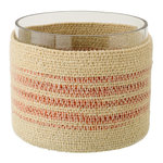 Paris Prix Photophore en Jonc  Galene  15cm Naturel & Orange