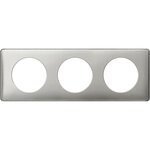 Legrand Celiane plaque 3 postes aluminium snake
