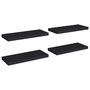 Voir la diapositive 2 : VIDAXL Etageres murales flottantes 4 pcs noir 60x23,5x3,8 cm MDF