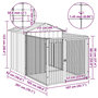Voir la diapositive 5 : VIDAXL Niche pour chien avec cour gris clair 117x201x123 cm