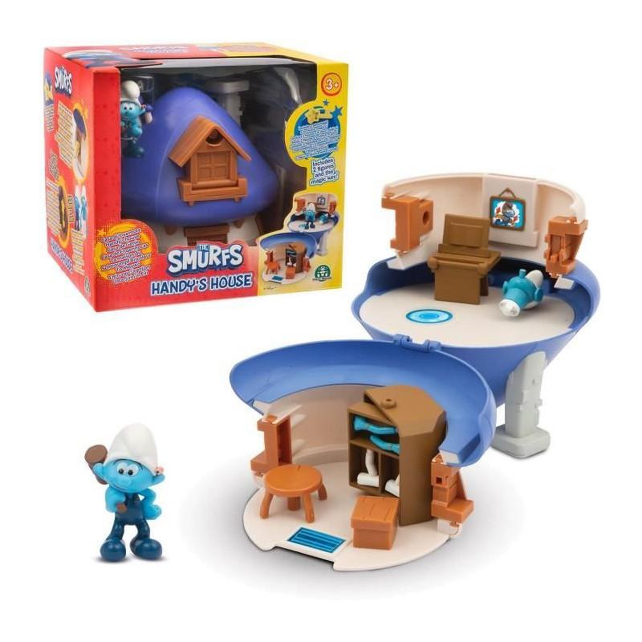 Voir la diapositive 2 : Giochi Preziosi Maison de jeu - GIOCHI PREZIOSI - Les Schtroumpfs - Maison magique avec 1 figurine et accessoires - a partir de 3 ans - PUF28
