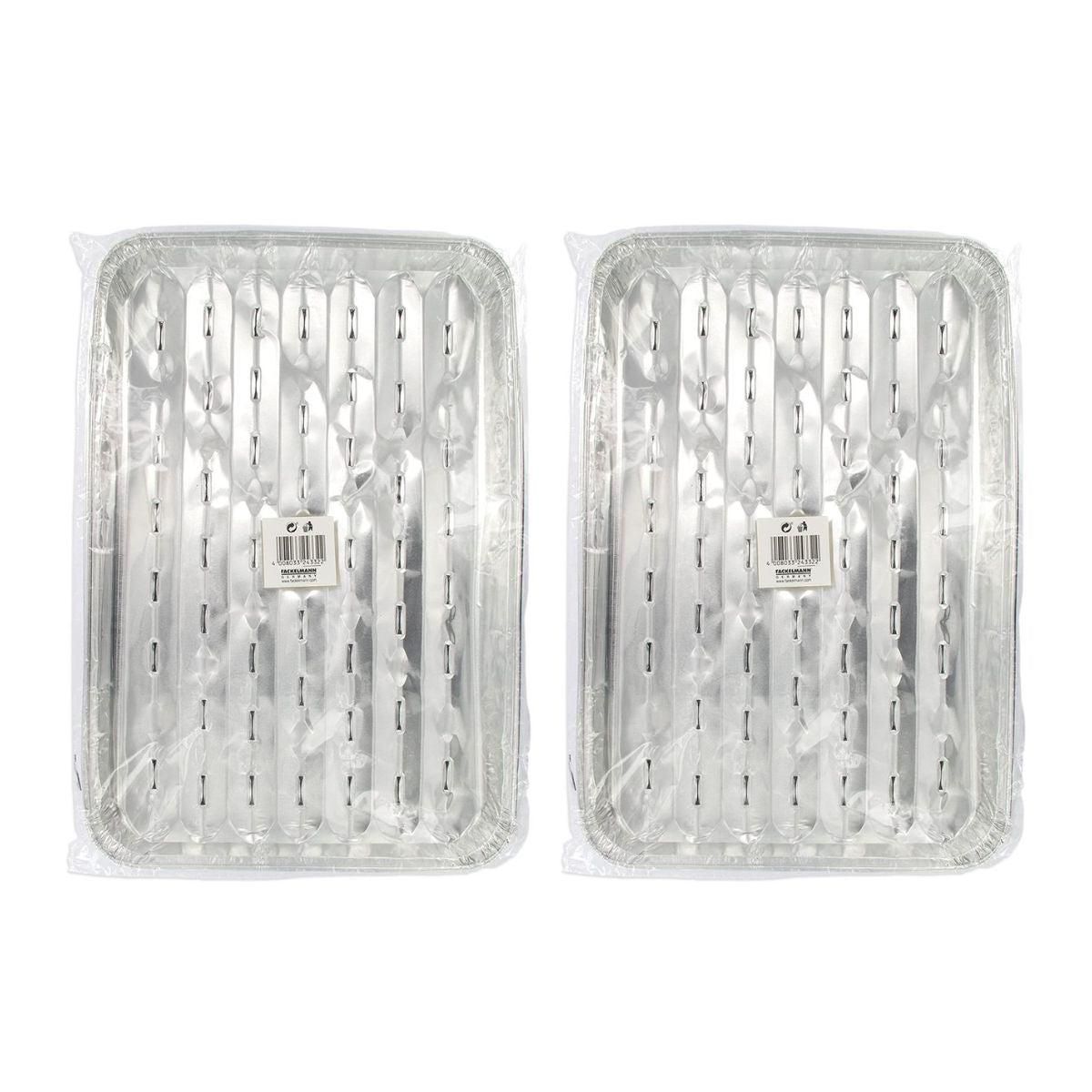 Fackelmann Lot de 10 barquettes en aluminium 34 x 23 cm  Fackelmann Barbecue