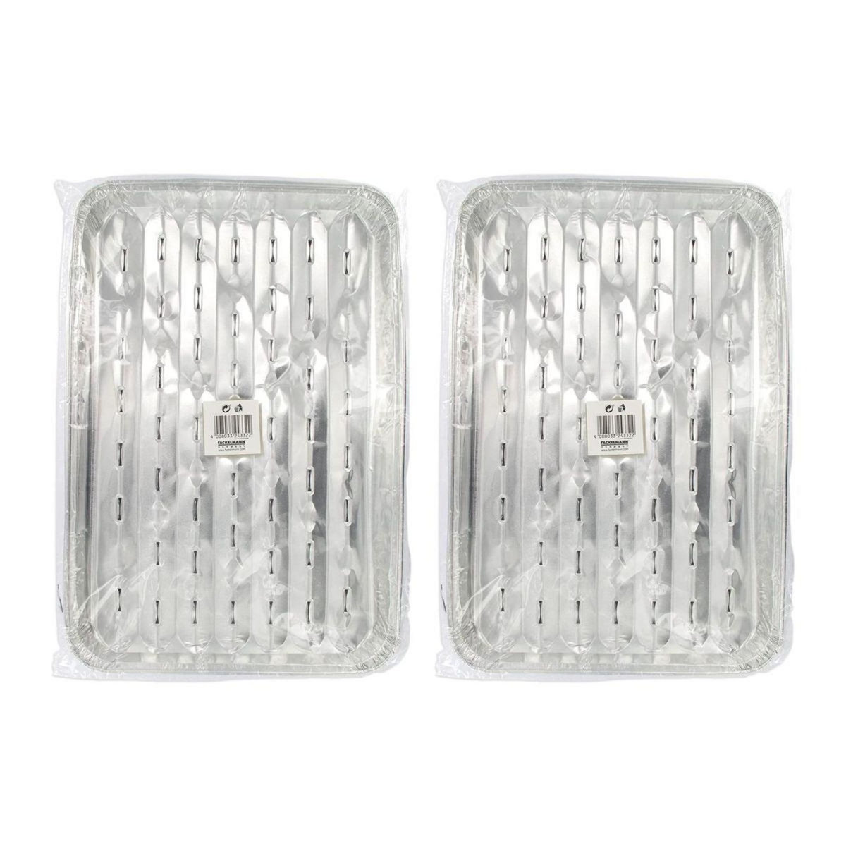 Fackelmann Lot de 10 barquettes en aluminium 34 x 23 cm  Fackelmann Barbecue