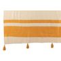 Voir la diapositive 2 : Paris Prix Plaid Déco à Pompons  Rayures  130x170cm Ocre