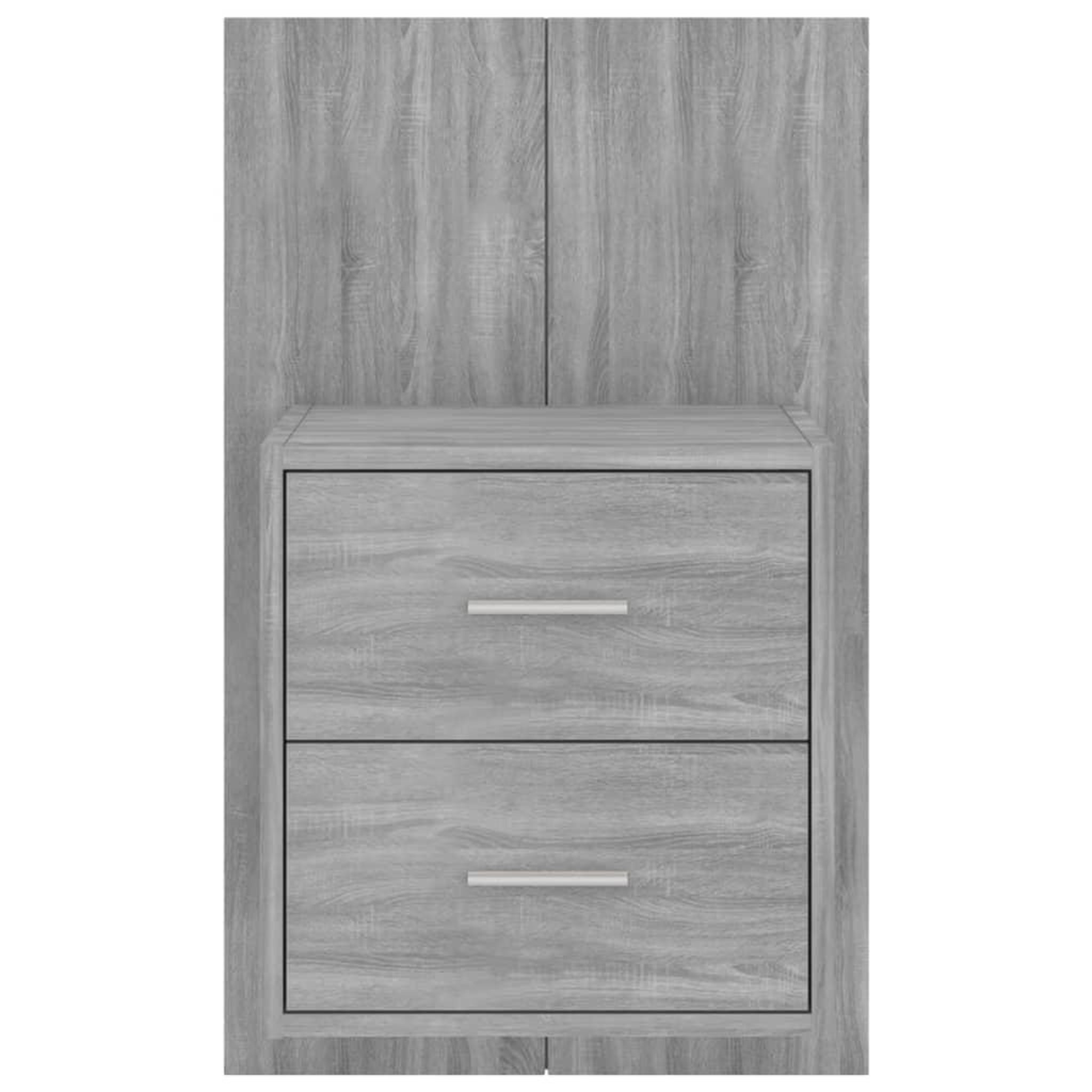 Voir la diapositive 5 : VIDAXL Table de chevet murale Sonoma gris