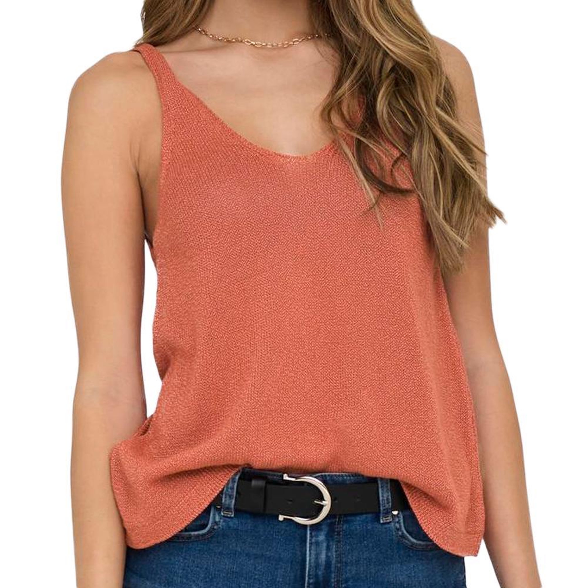 JACQUELINE DE YONG Débardeur  Femme JDY 15315036. Coloris disponibles : Orange