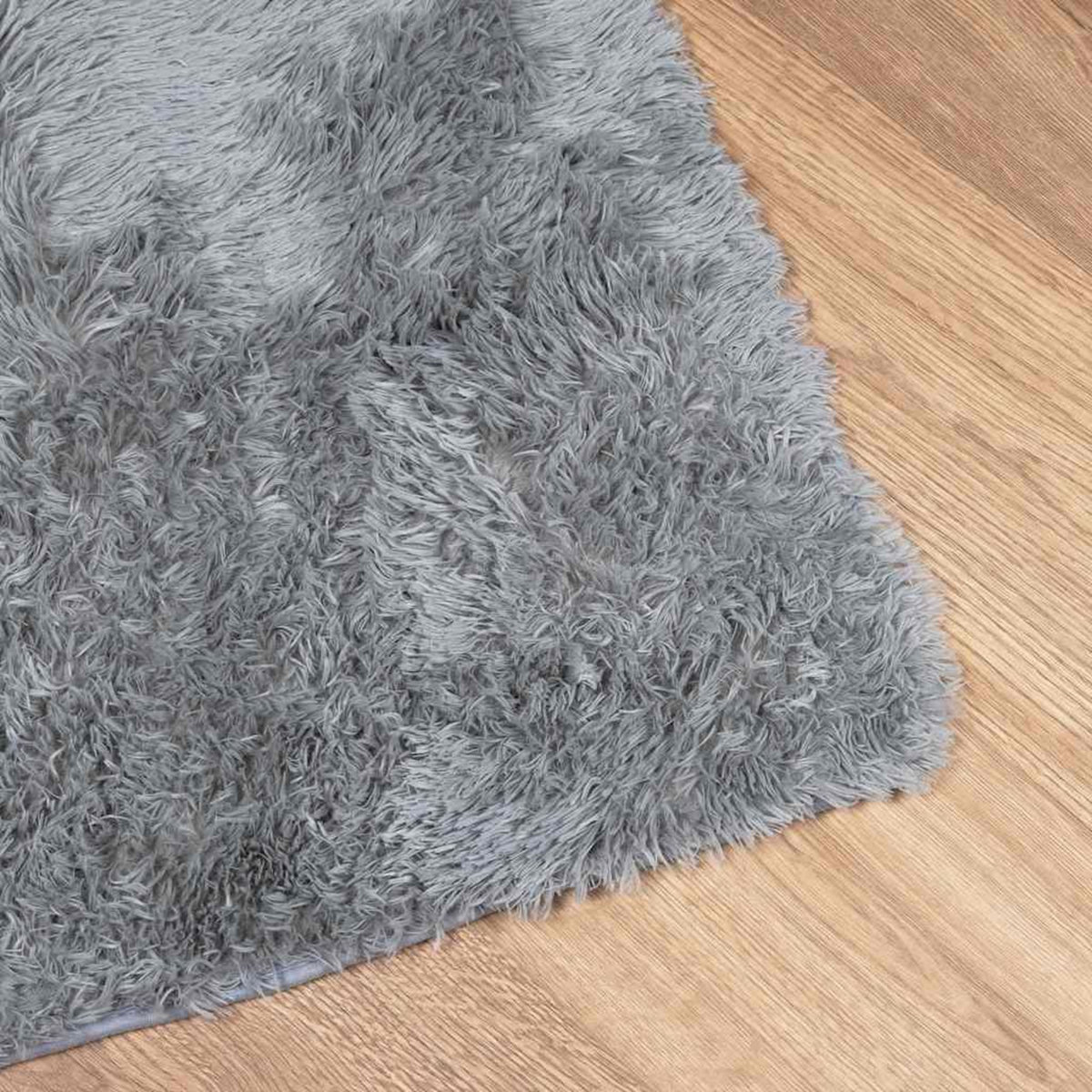 VIDAXL Tapis shaggy a poils longs NAVARRA gris argente 240x340 cm