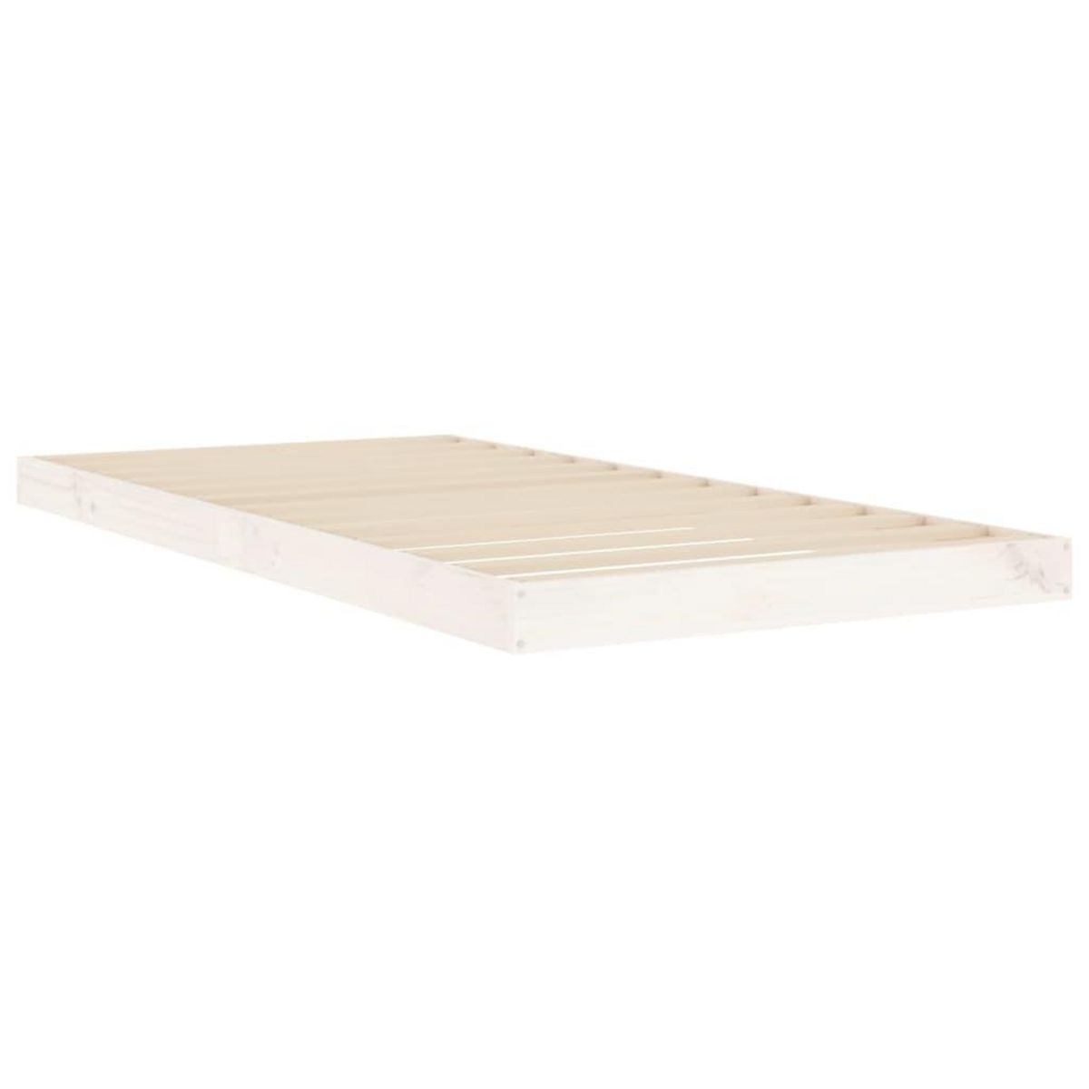 VIDAXL Cadre de lit sans matelas blanc 90x190 cm bois de pin massif